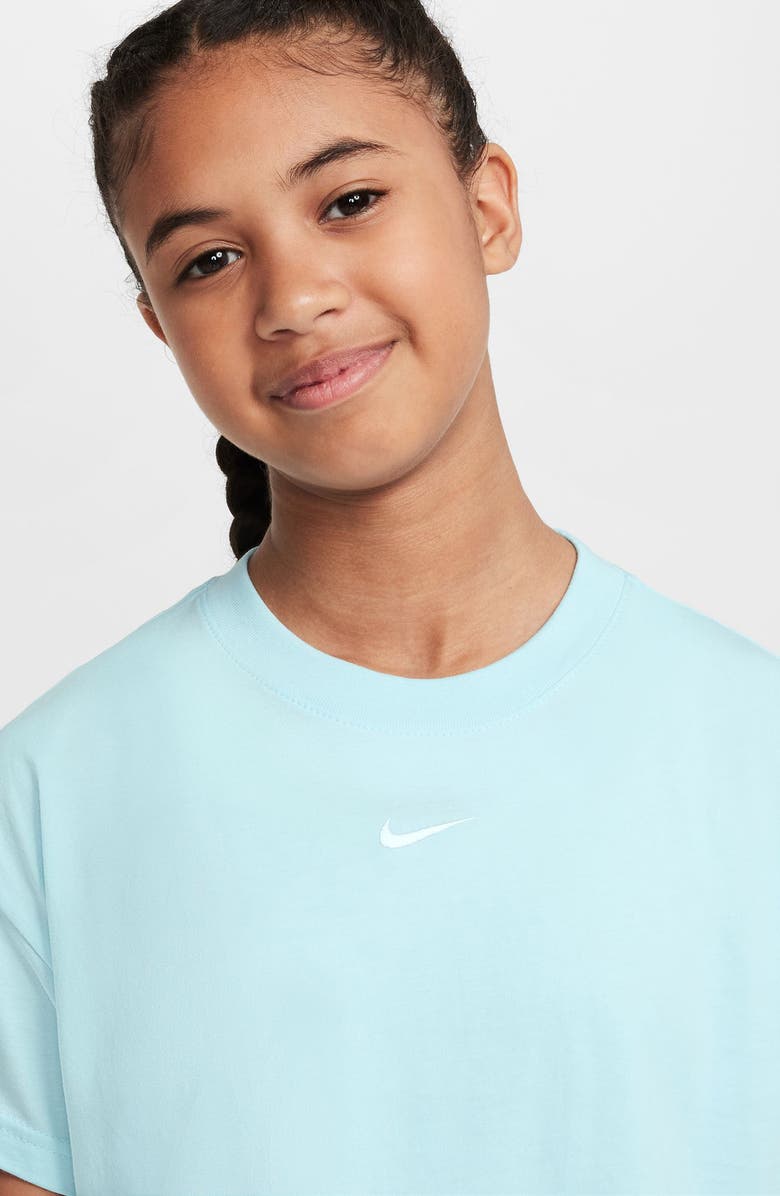 Nike Kids' Sportswear Cotton T-Shirt, Alternate, color, Glacier Blue