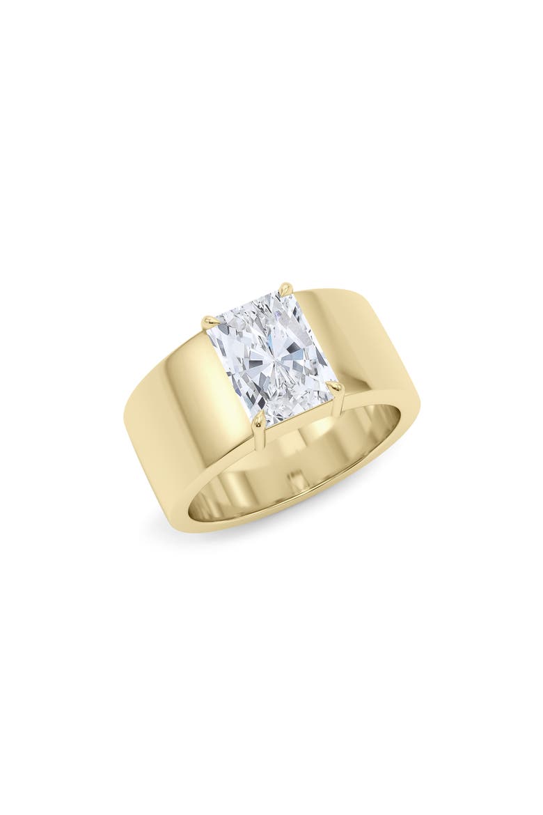 Radiant Cut Cigar Lab Created Diamond Ring, Main, color, 18K YELLOW GOLD