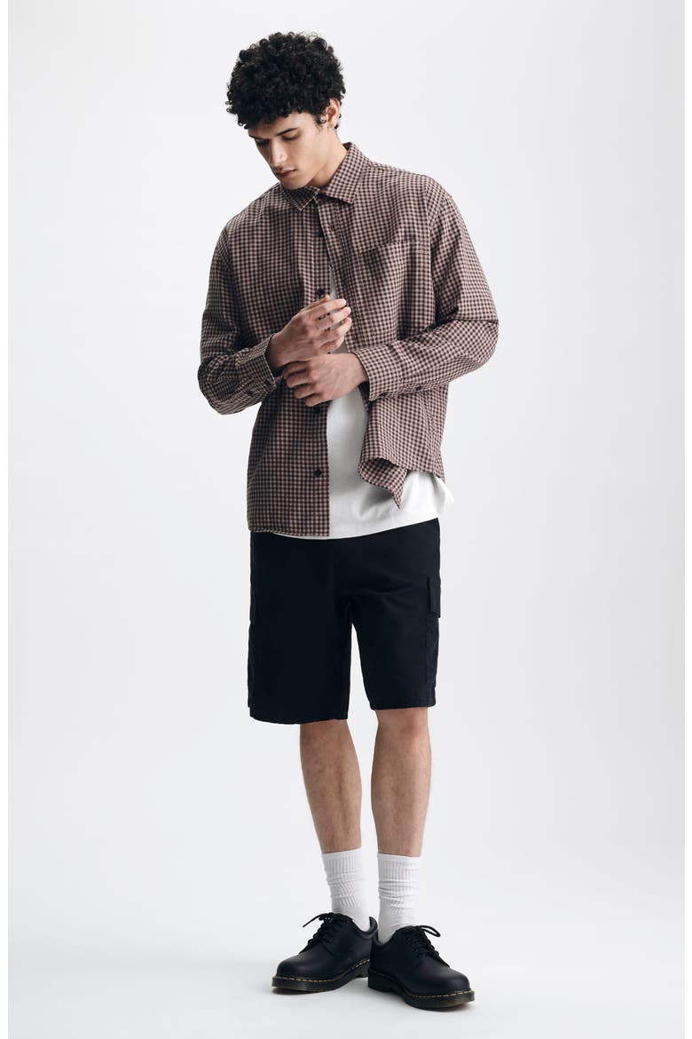 Check Button-Up Shirt, Alternate, color, BLACK CHECK