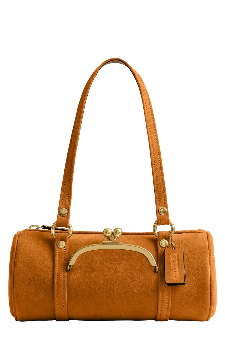 Kisslock 28 Suede Barrel Bag video