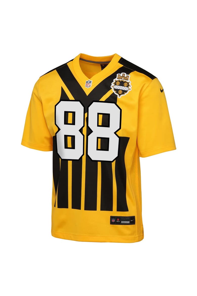 Youth Nike Pat Freiermuth Gold Pittsburgh Steelers Alternate 1933 Throwback Game Jersey, Alternate, color, Gold
