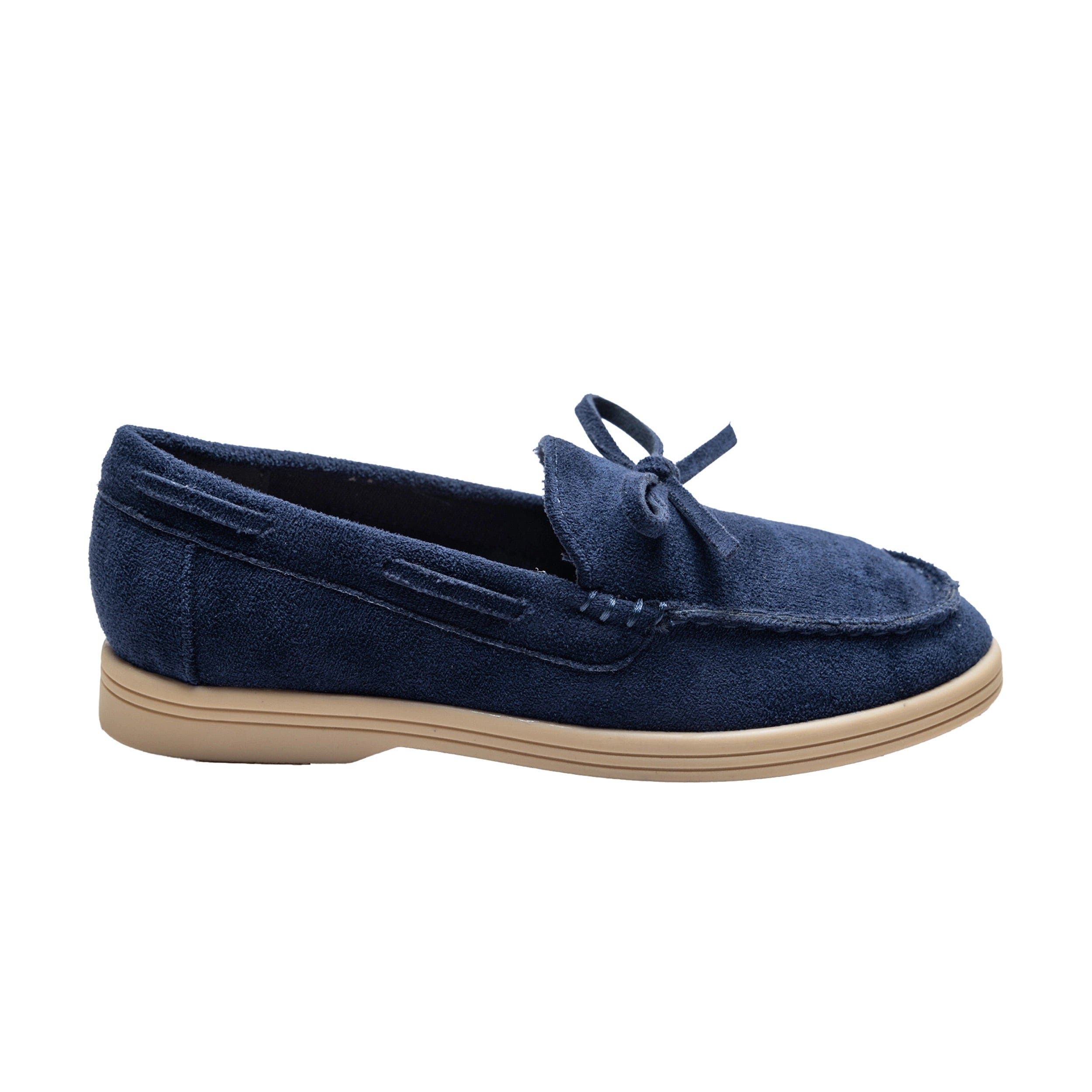 Suede Moccasin Loafers, Alternate, color, Navy