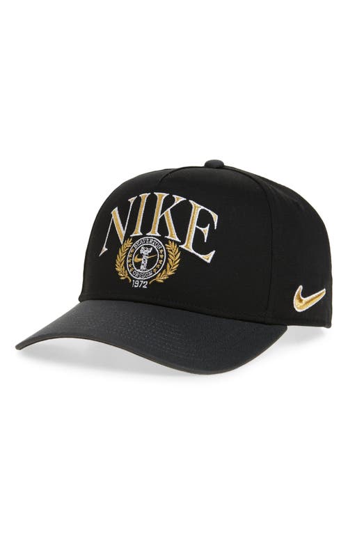 Nike Rise Snapback Baseball Cap In Black