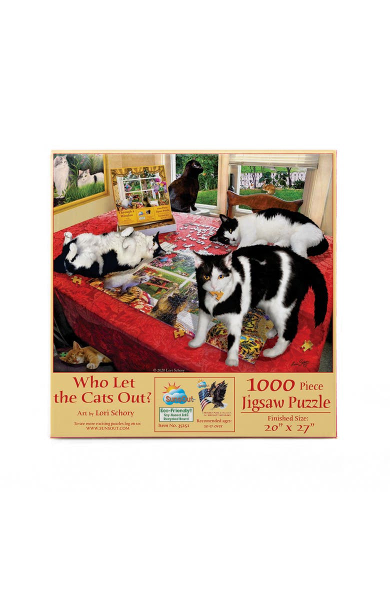Sunsout Who let the Cats Out 1000 piece Jigsaw Puzzle for Adults, Alternate, color, Multicolor
