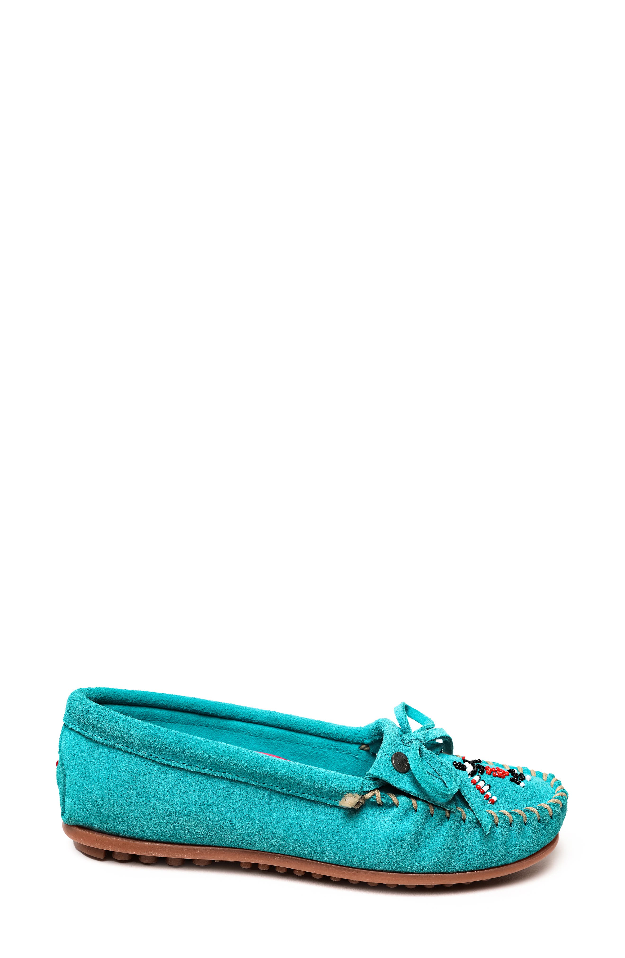 x Lucie Skjefte Thunderbird 'Animikii' Slipper, Alternate, color, TURQUOISE