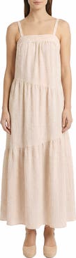 The Good Journey Stripe Tiered Maxi Dress