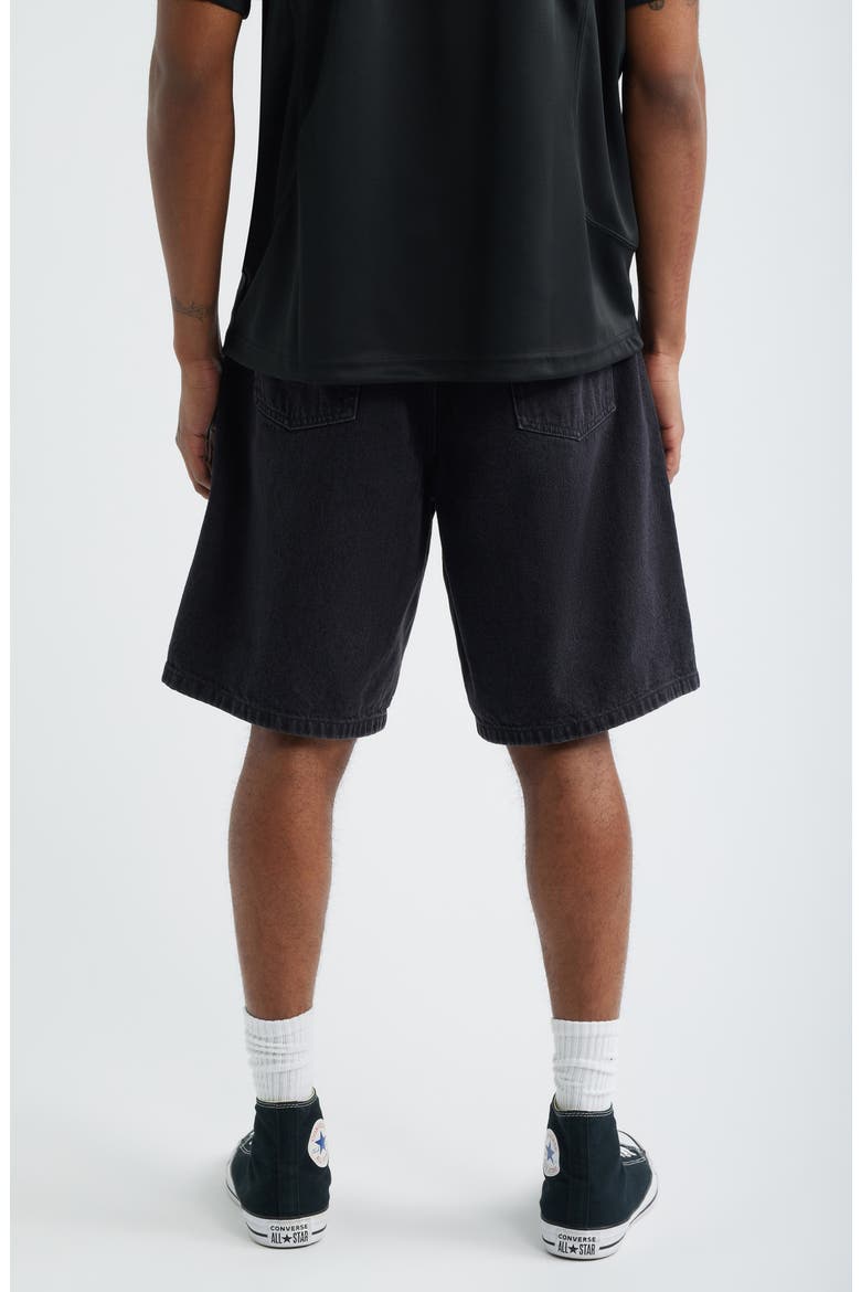 Bigwig Baggy Denim Shorts, Alternate, color, WASHED BLACK