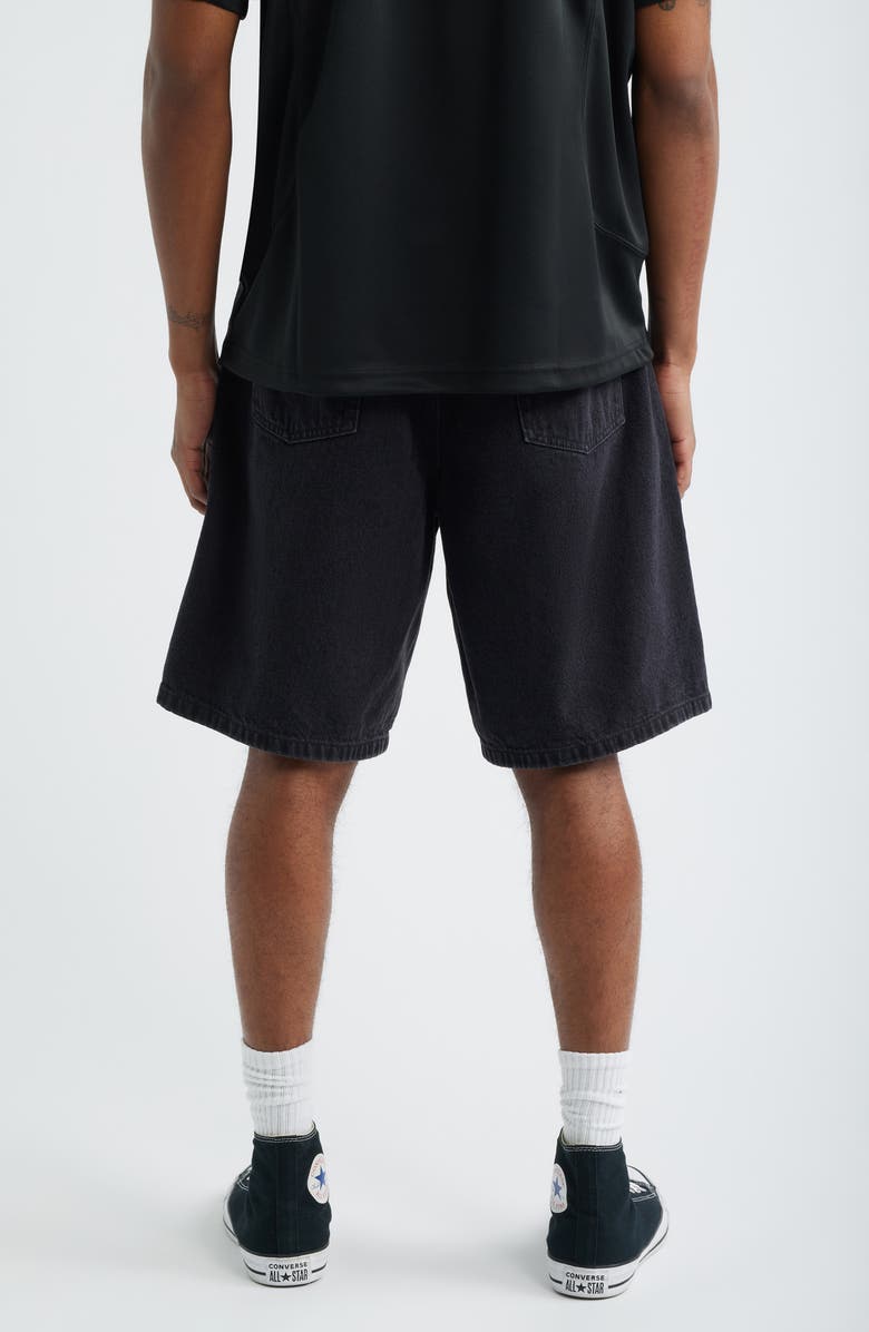 Obey Bigwig Baggy Denim Shorts, Alternate, color, Washed Black
