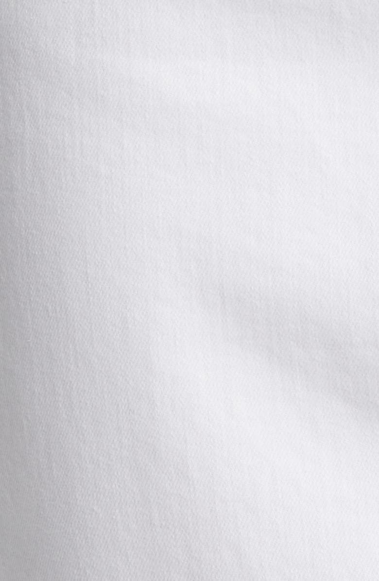 HIDDEN JEANS Side Slit Midi Denim Skirt, Alternate, color, White