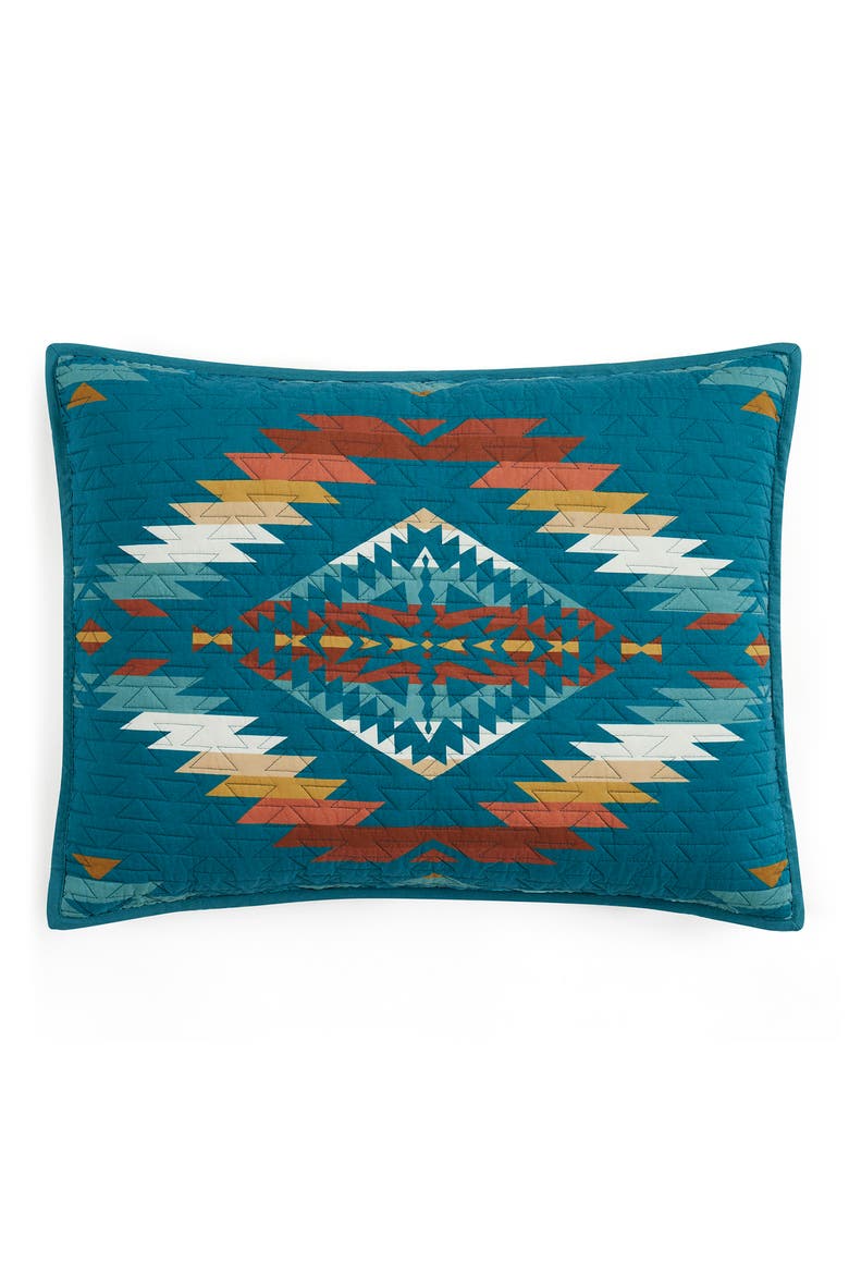 Summerland Coverlet & Shams Set, Alternate, color, TEAL