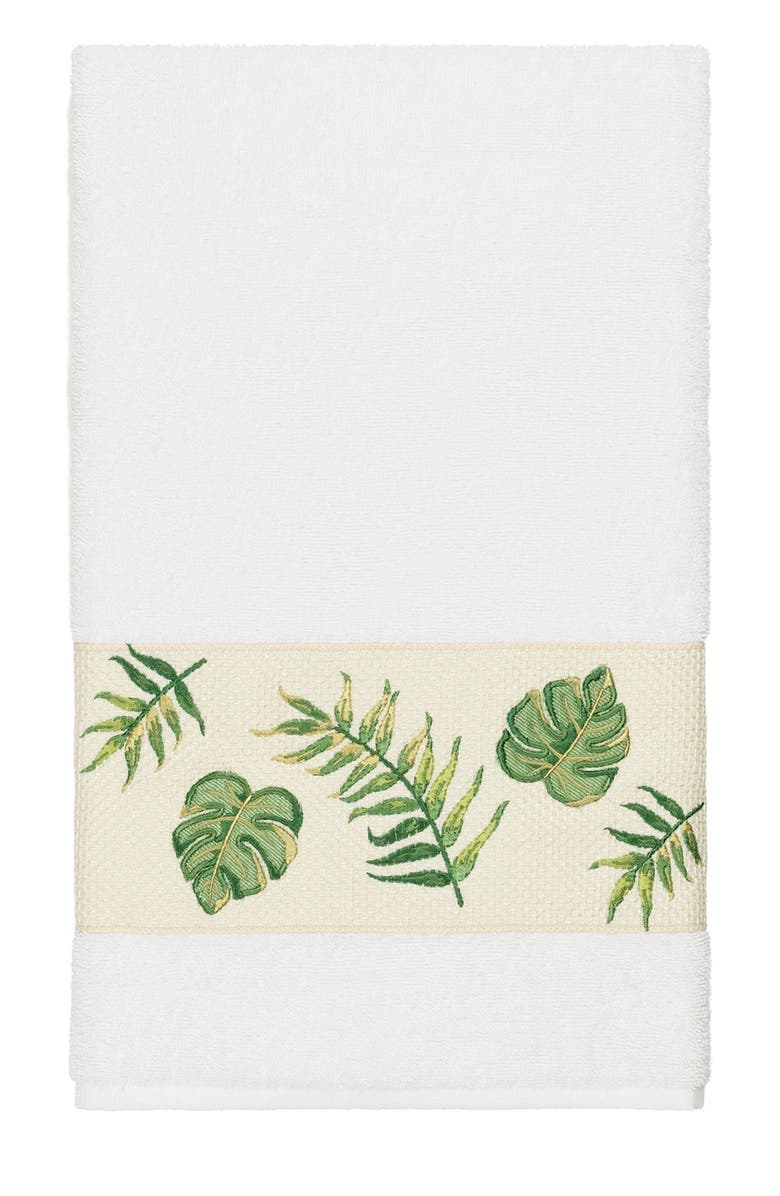 Linum Home Textiles Zoe 3-Piece Embellished Towel - White, Alternate, color, White