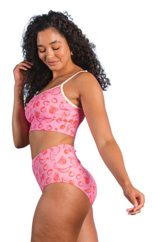 Shop Lime Ricki Swimwear Bralette In Fruity Doodles