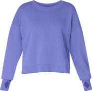 Sweaty Betty After Class Cotton Blend Crop Sweatshirt