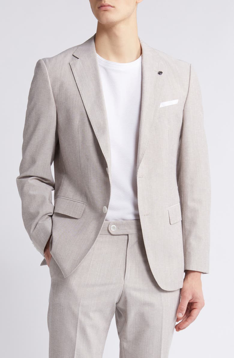 BOSS Hutson Mélange Cotton & Wool Blend Sport Coat, Main, color,