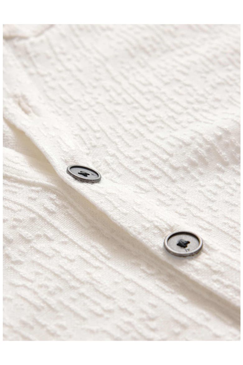 Egon Texture Knit Short Sleeve Henley, Alternate, color, WHITE