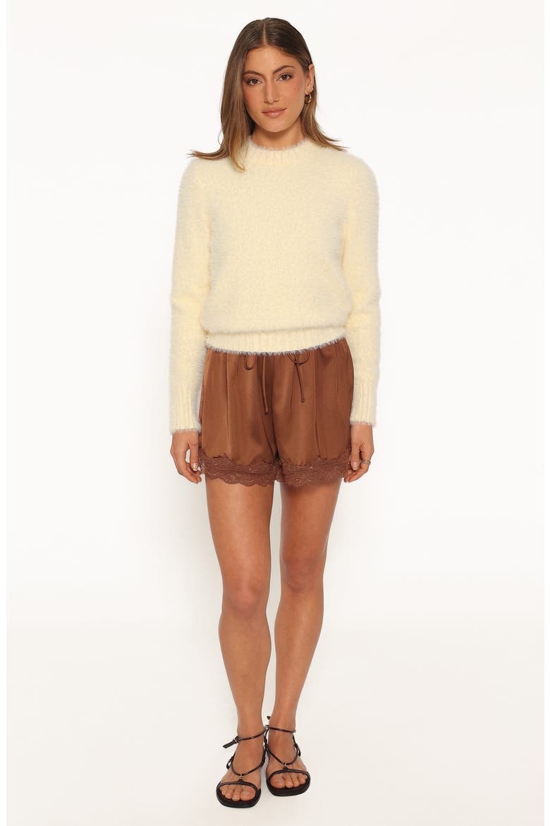 Winifred Fluffy Crewneck Sweater, Alternate, color, BUTTER YELLOW