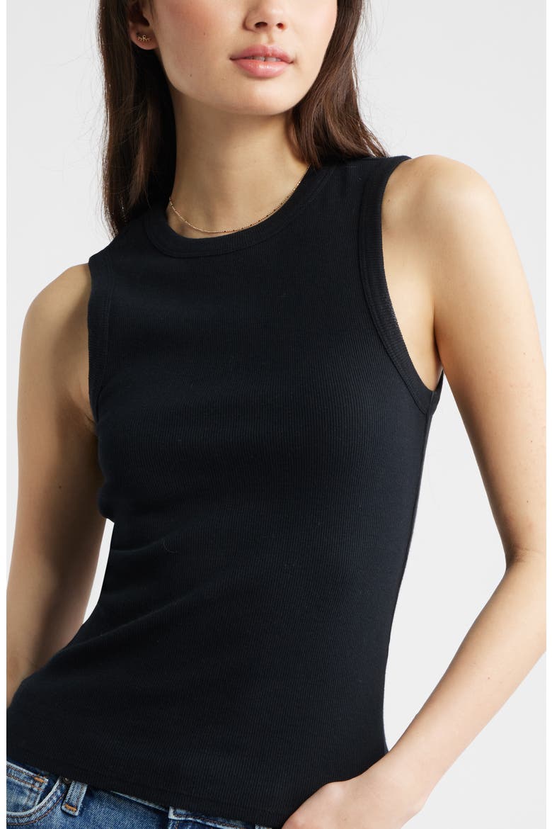 Crewneck Rib Tank, Alternate, color, BLACK