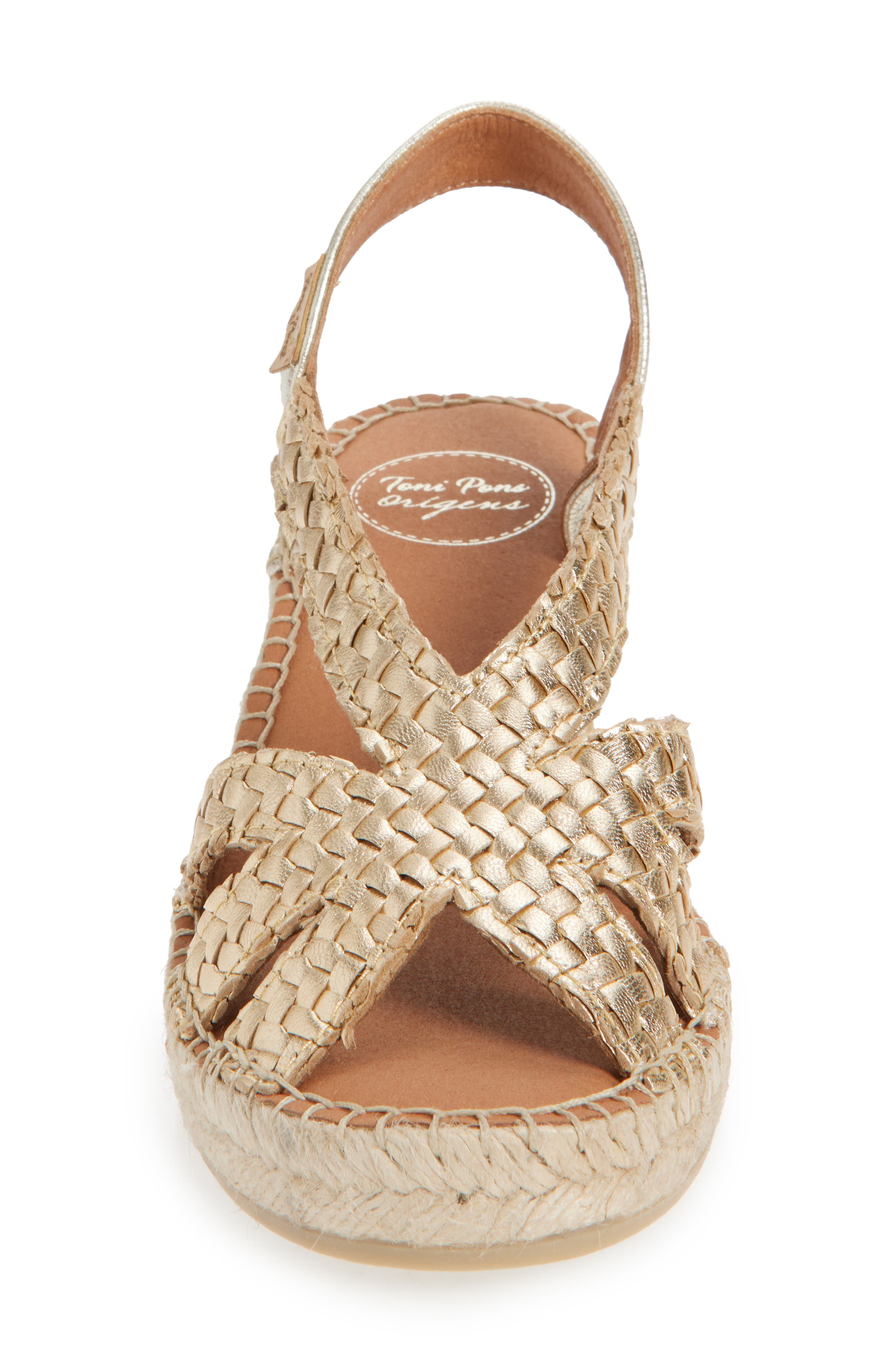 Doris Espadrille Sandal, Alternate, color, PLATINIM