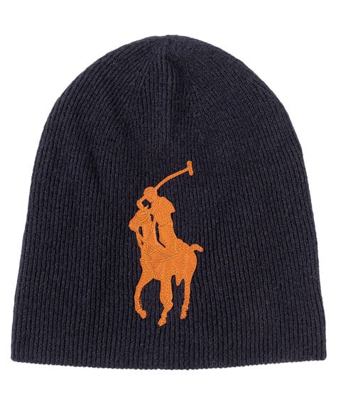 Leather Pony Patch Beanie