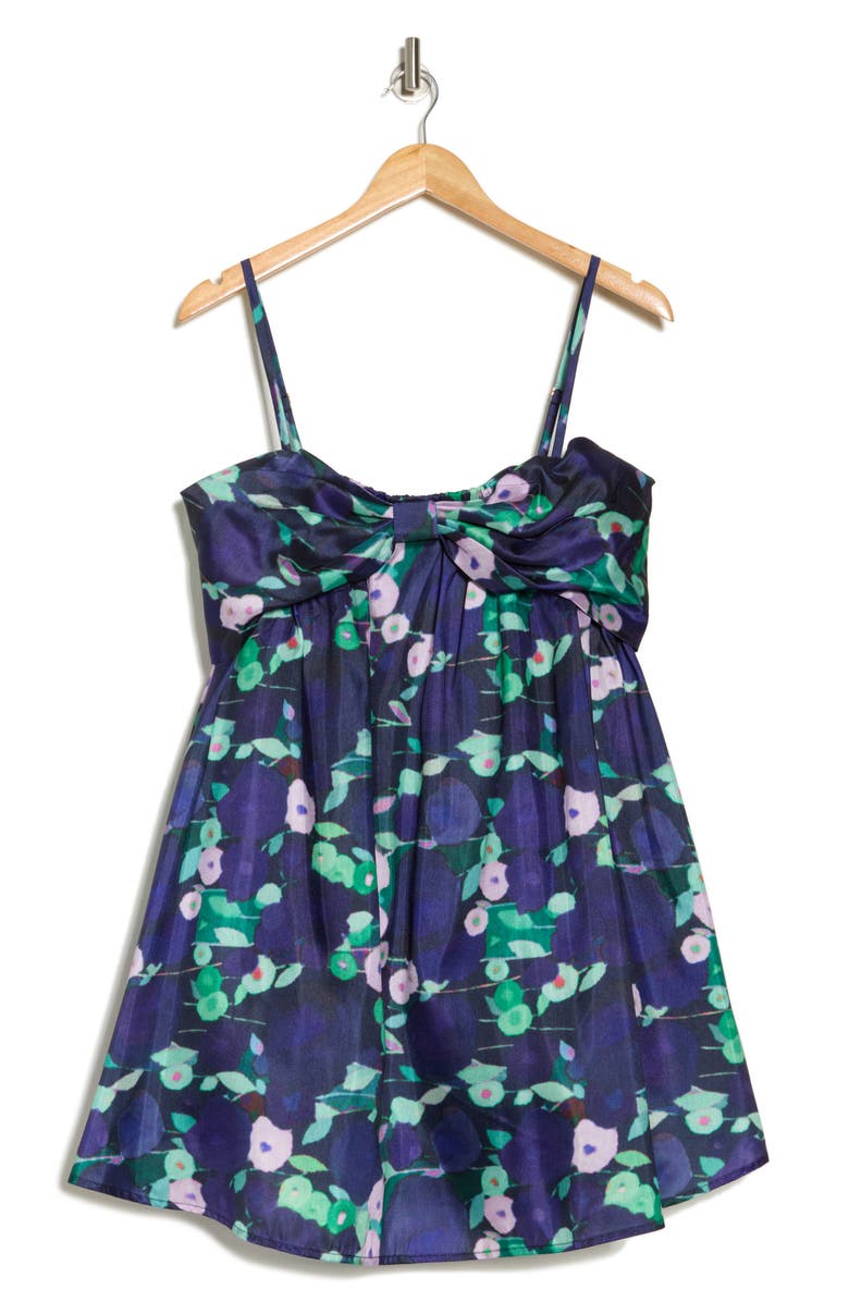 Hutch Bow Babydoll Dress, Alternate, color, Navy Multi