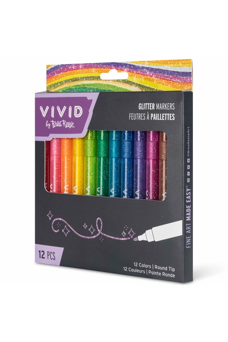 Glitter Markers 12 Pack, Sparkle & Shine Ink, Alternate, color, Multicolored