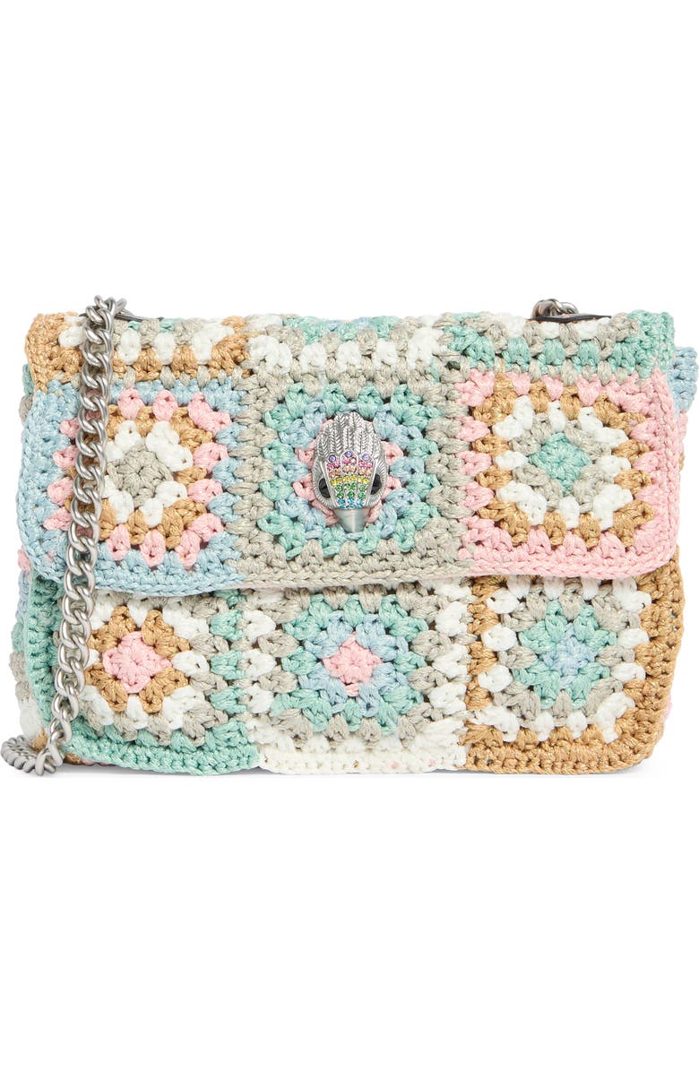 Kurt Geiger London Medium Kensington Crochet Convertible Crossbody Bag, Main, color,