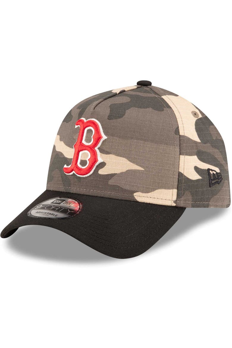 Men's New Era Boston Red Sox Camo Crown A-Frame 9FORTY Adjustable Hat, Alternate, color, Camo