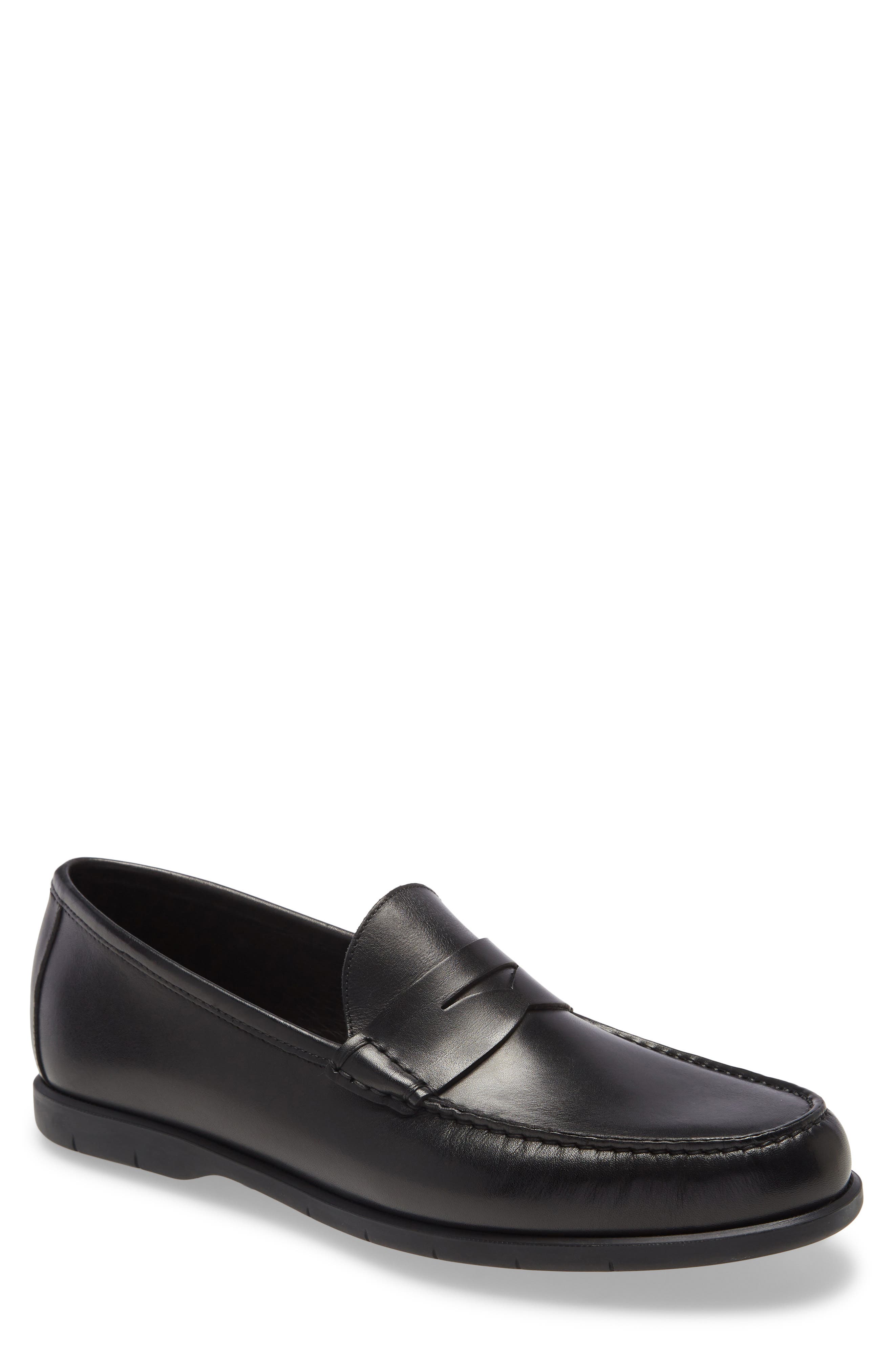 Tribeca Penny Loafer, Main, color, BLACK