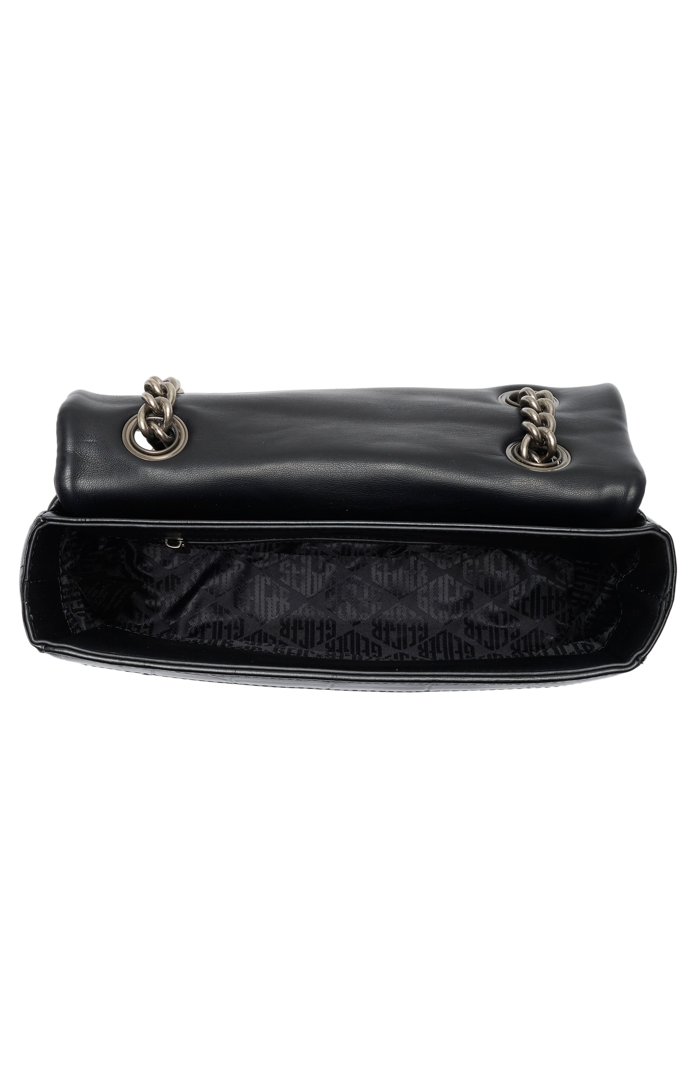 Kurt Geiger London Kensington Kurt Flap Shoulder Bag, Alternate, color, Black/ White