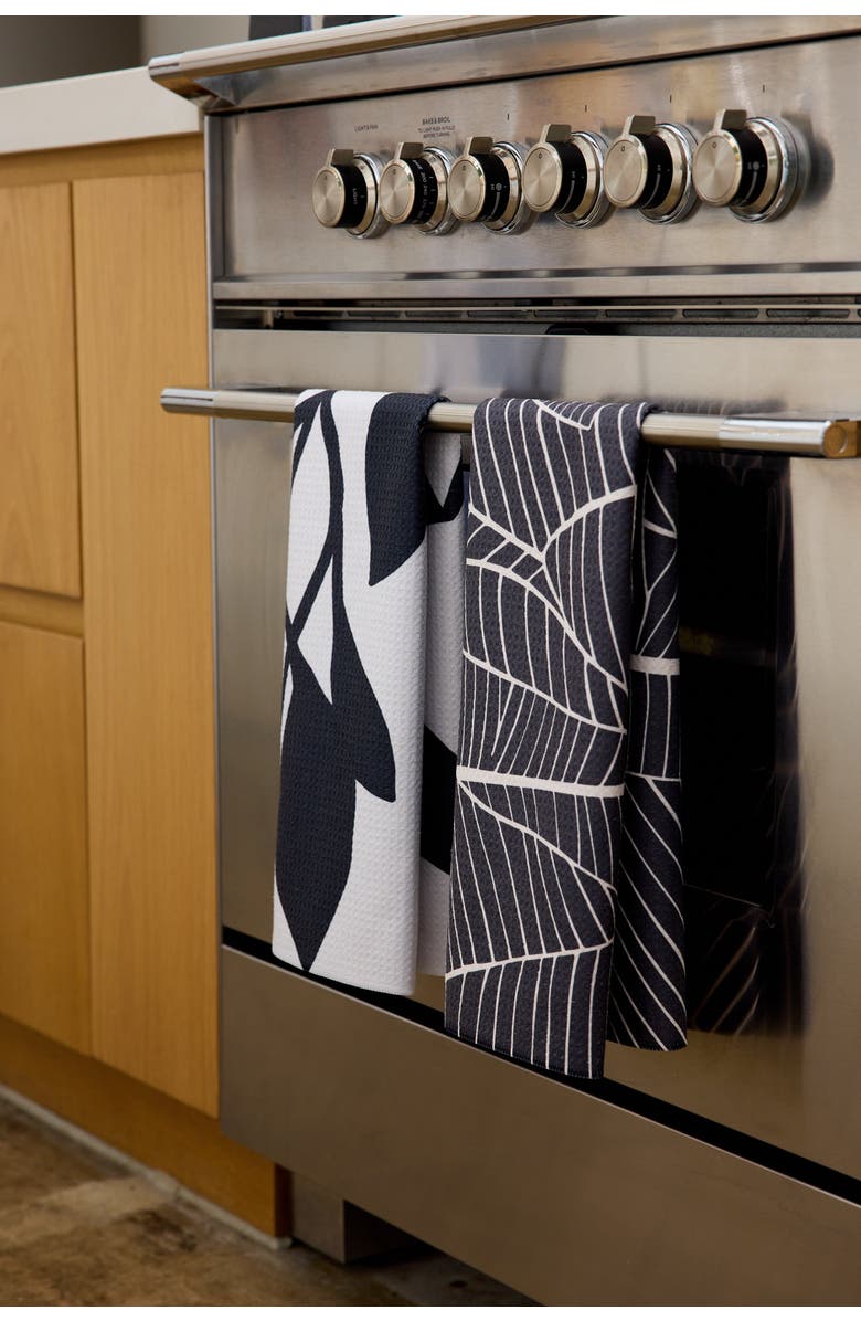 Geometry Kitchen Tea Towel Set, Alternate, color, Palms