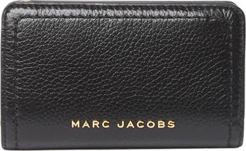 折りたたみ財布 MARC JACOBS BLACK LEATHER WALLET Marc Jacobs Topstitched Compact Zip Wallet | Nordstromrack