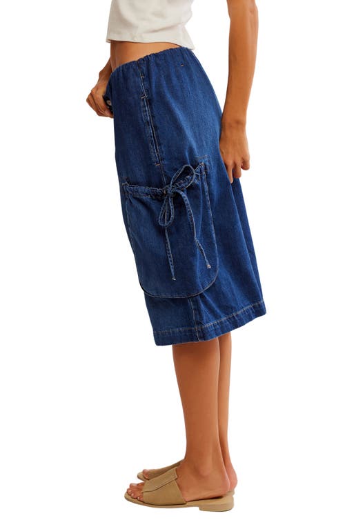 Free People Marty Crop Cargo Jeans In Blue