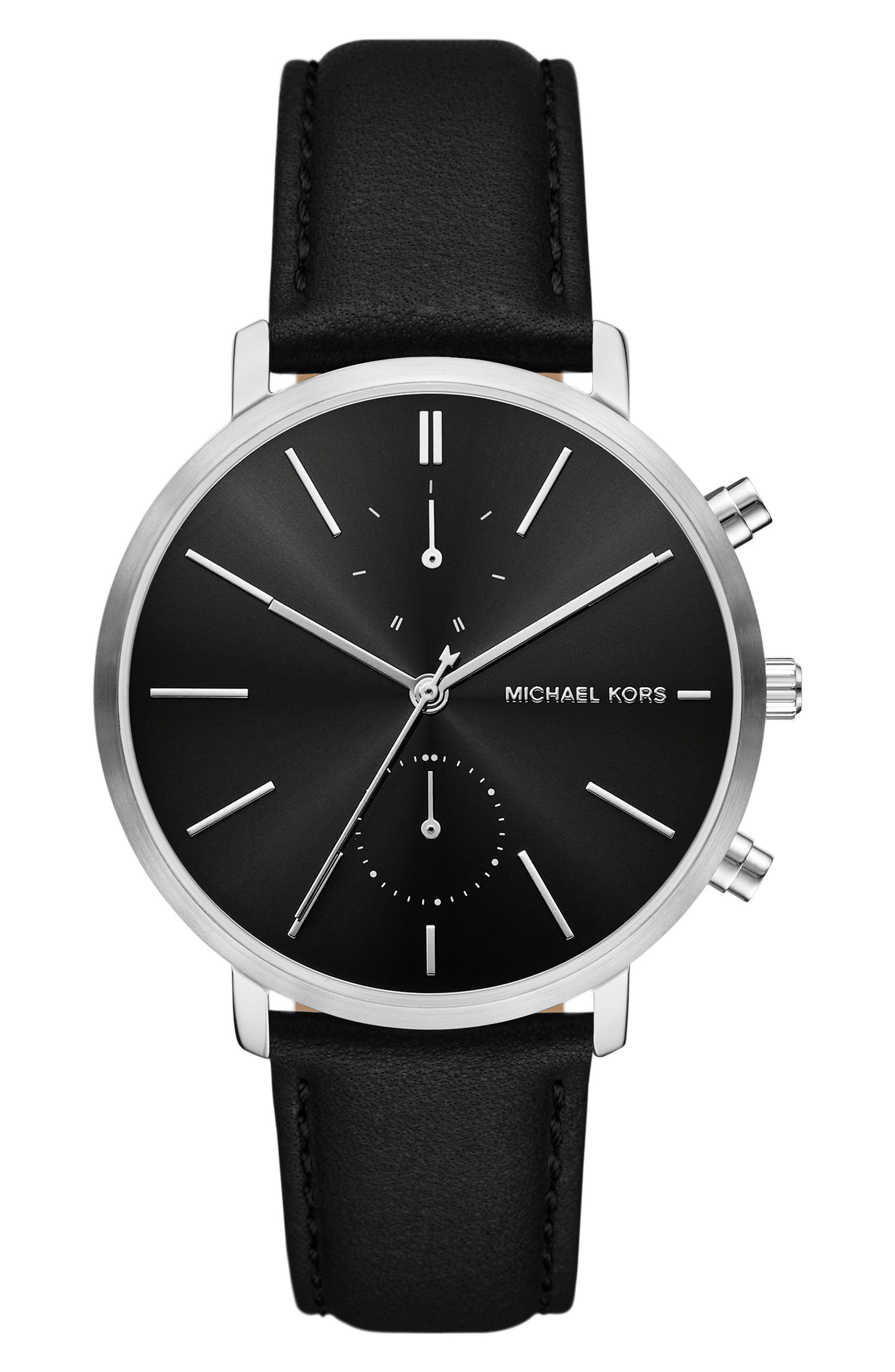 Michael Kors Blake Multifunction Leather Strap Watch, 42mm