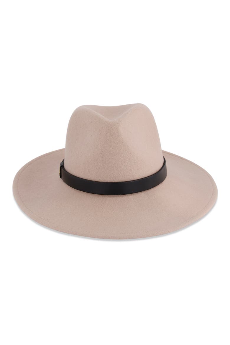 Rivet Logo Fedora, Main, color, TAUPE WARM BASS
