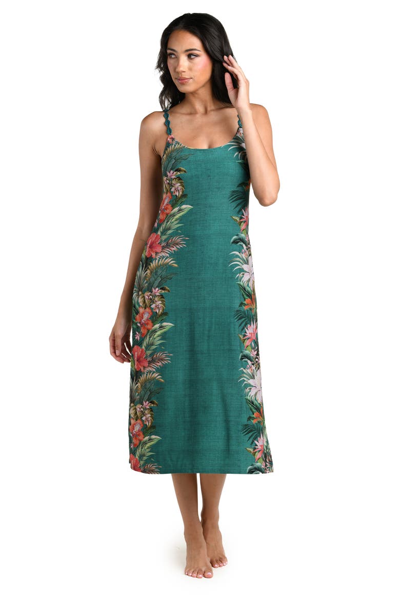 Courtyard Palms Midi Dress, Alternate, color, JUNGLE
