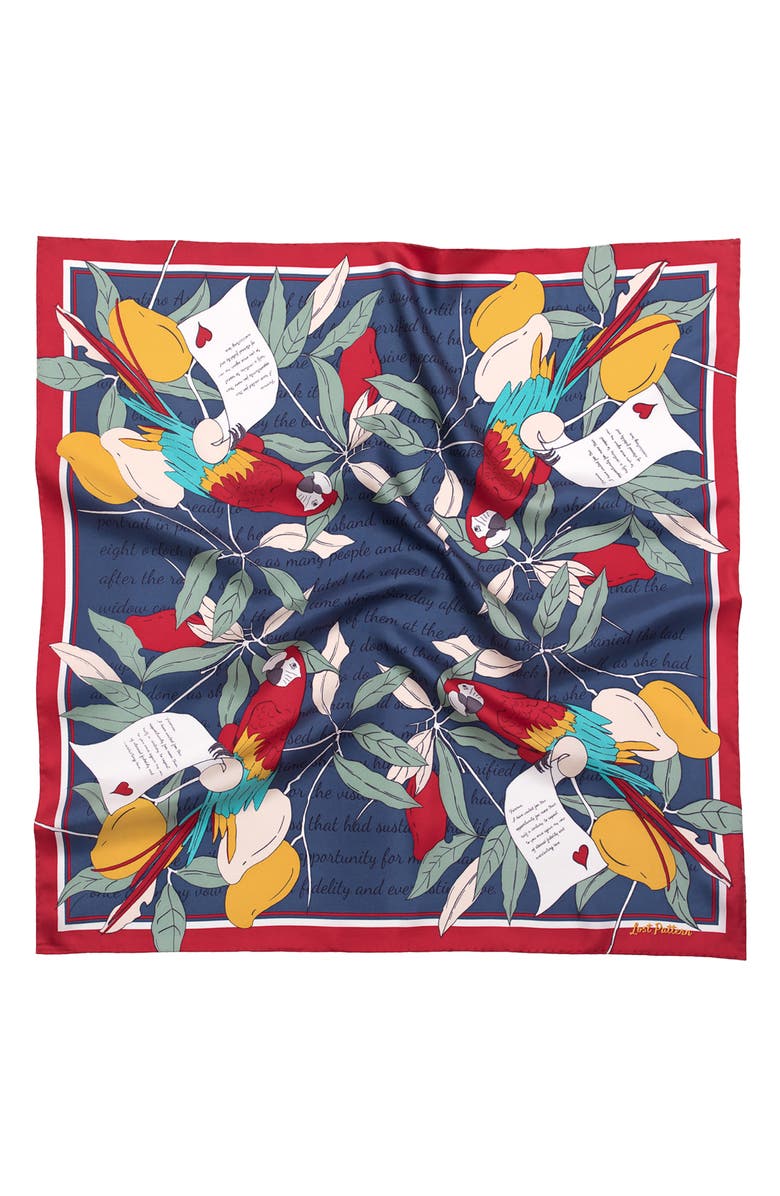 Lost Pattern El Amor Silk Bandana, Alternate, color, 
