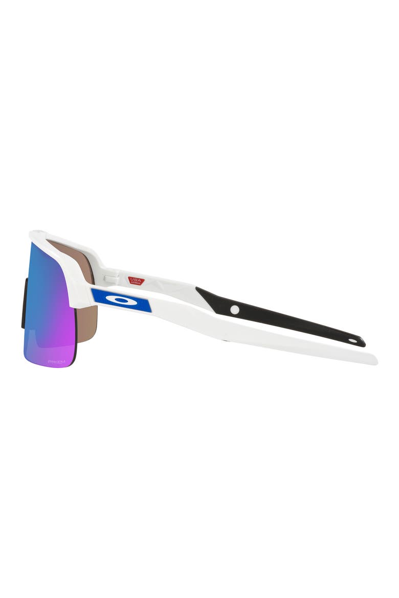 Sutro Lite 139mm Prizm™ Wrap Shield Sunglasses, Alternate, color, WHITE/ PRIZM SAPPHIRE