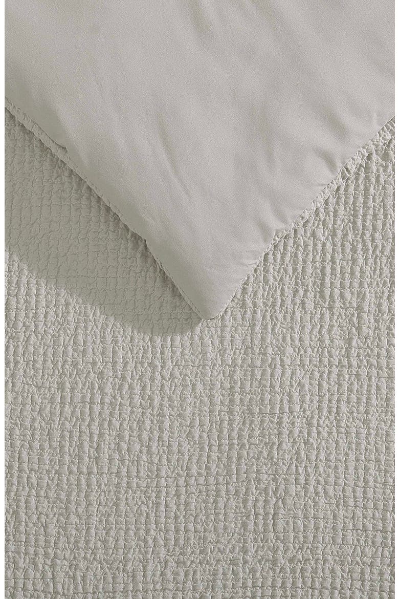 Puckered Duvet Set, Alternate, color, SILVER LEAF