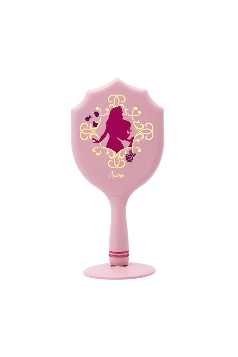 Aurora LED Handheld Makeup Mirror with Standing Base, Alternate, color, Pink