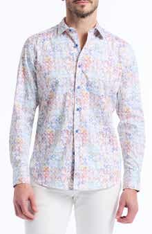 Robert Graham Geometric Cotton Button-Up Shirt