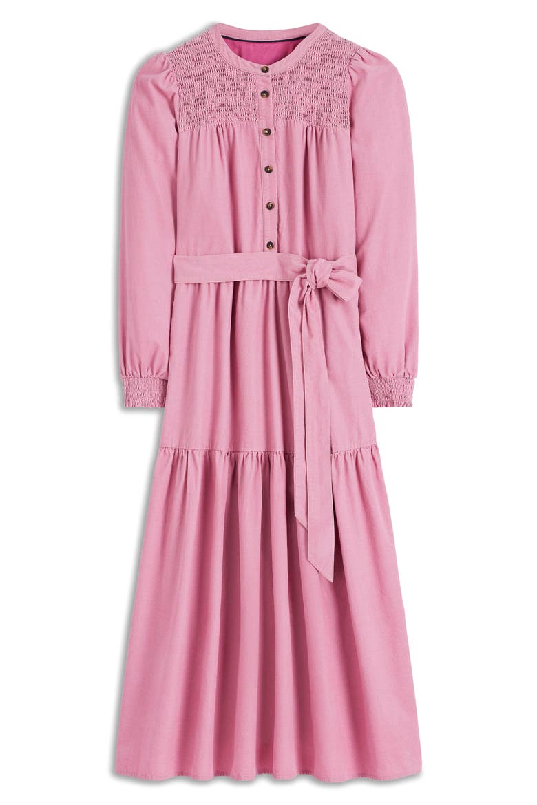 Cecily Long Sleeve Corduroy Midi Dress, Alternate, color, PINK HAZE