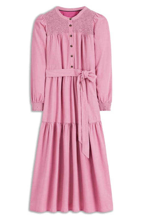 Boden Cecily Midikleid Aus Cord-rosa Schleier In Pink