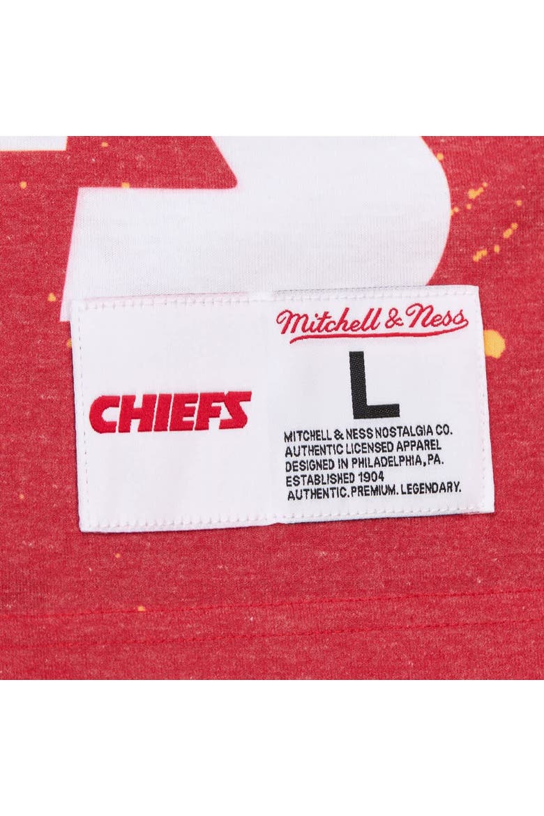Men's Mitchell & Ness  White Kansas City Chiefs Team Burst Vintage Logo T-Shirt, Alternate, color, White