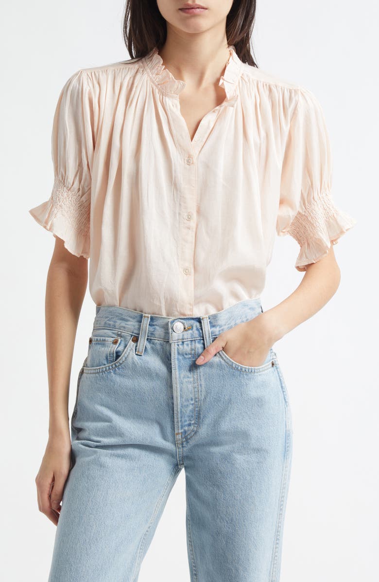 MILLE Marnie Floral Ruffle Top, Main, color, Blush