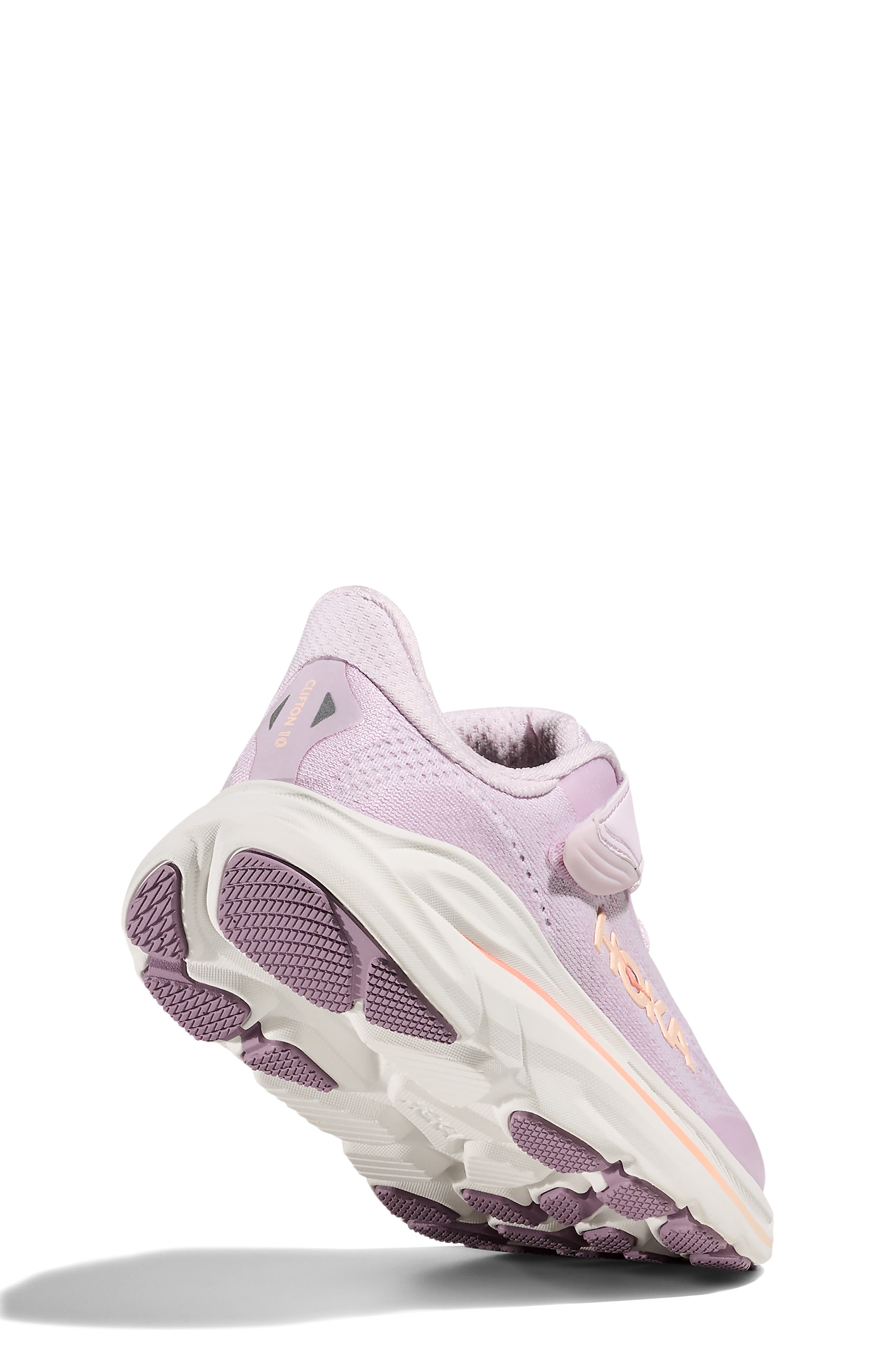 Kids' Clifton 10 Running Sneaker, Alternate, color, LILAC CREAM / TANGERINE GLOW