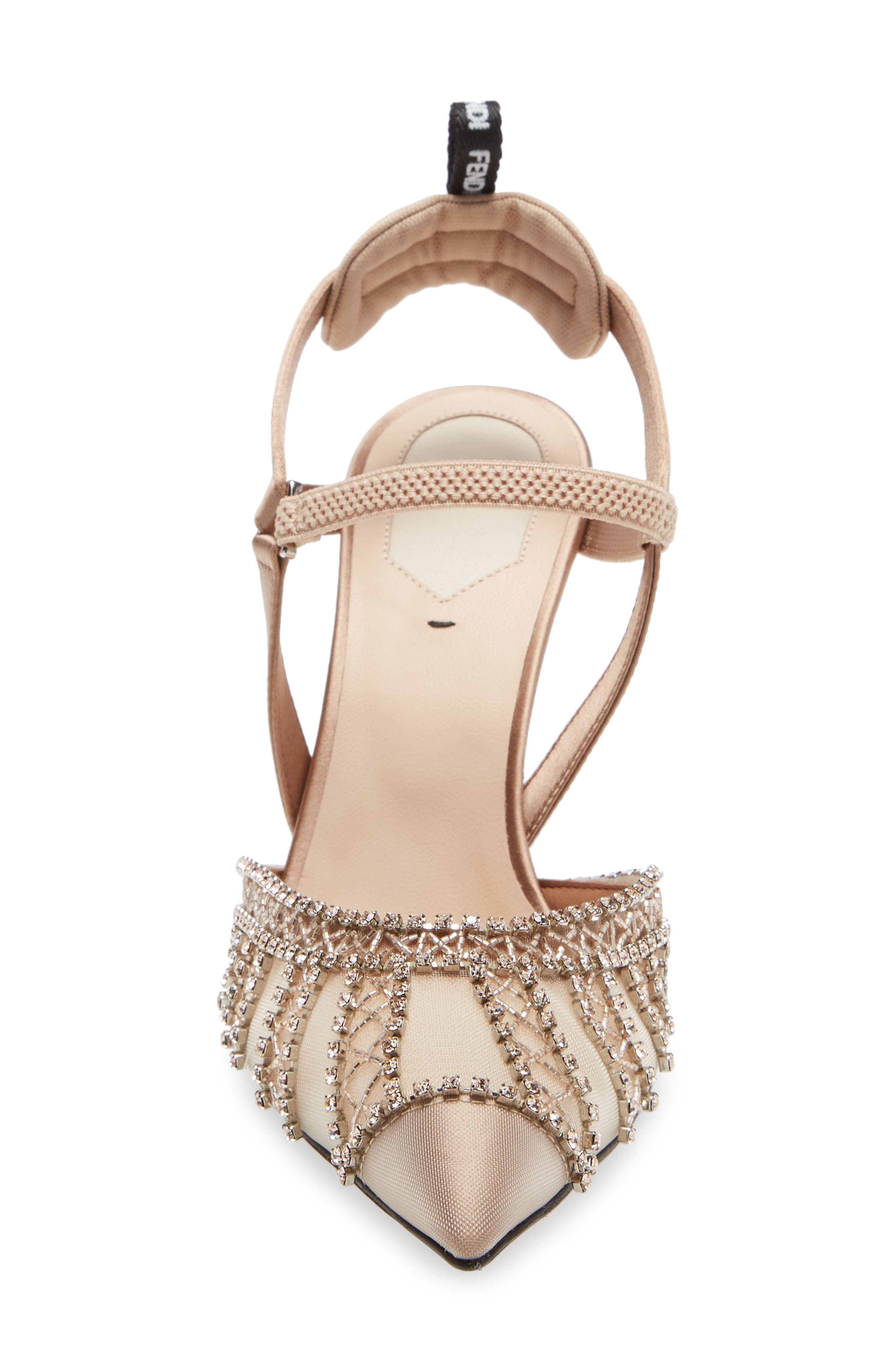 Fendi Colibri Crystal Embellished Slingback Pump, Alternate, color, 
