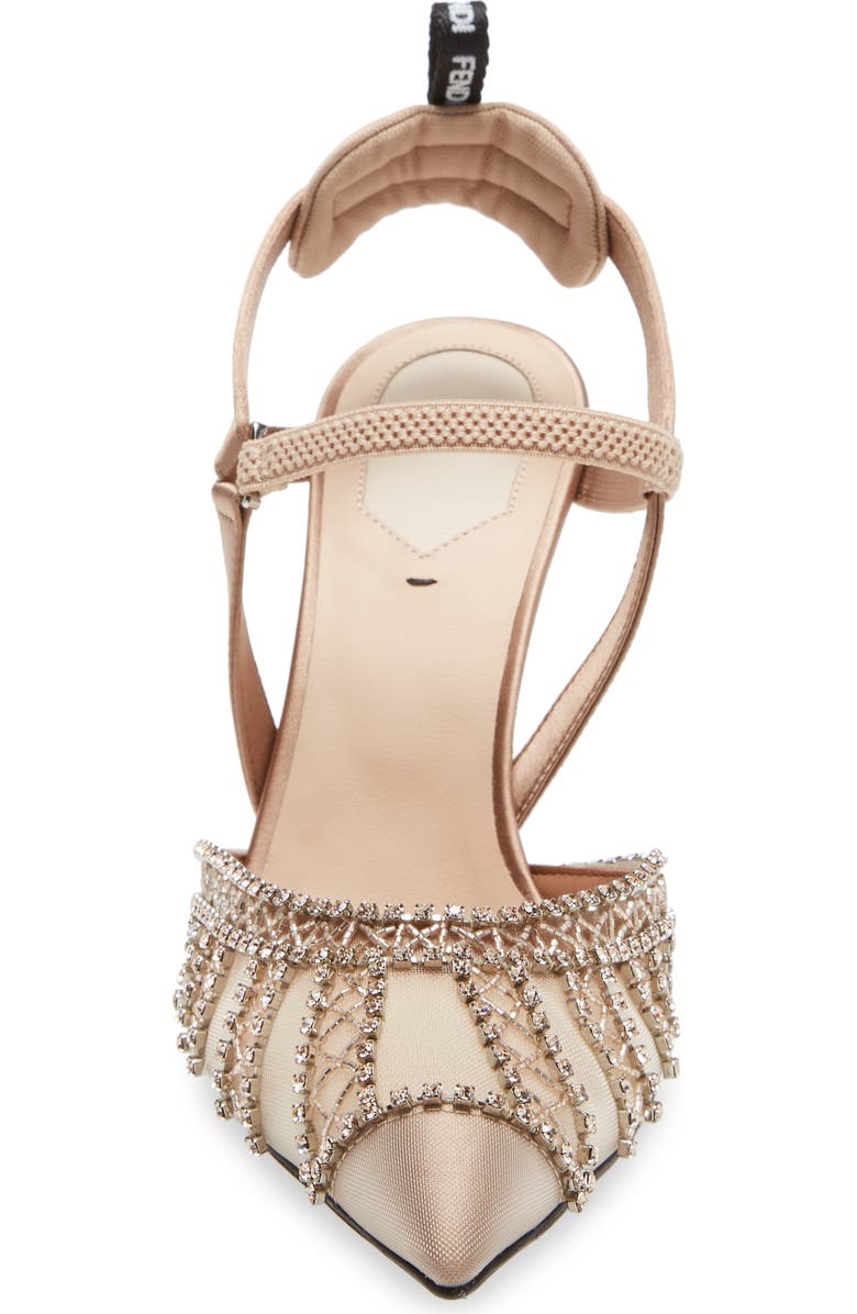 Fendi Colibri Crystal Embellished Slingback Pump, Alternate, color,