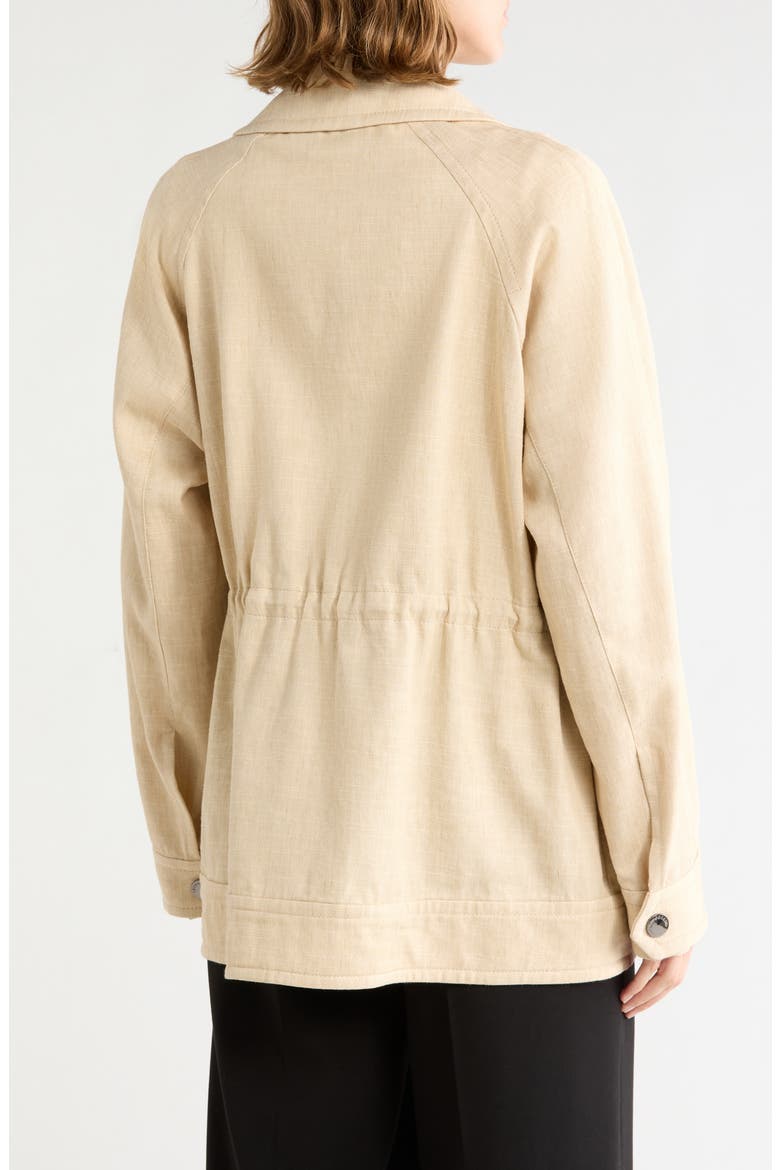 Snap Front Drawstring Jacket, Alternate, color, NATURAL