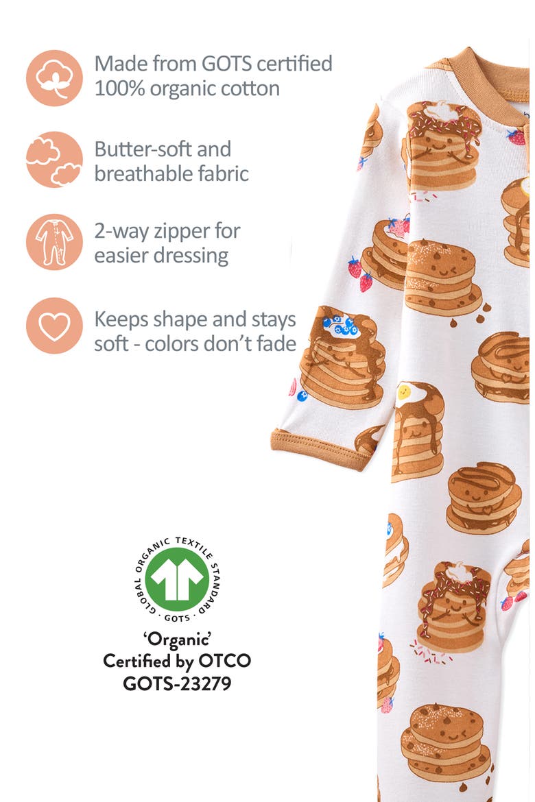 Scout One-Piece Organic Cotton Pajamas, Alternate, color, FLIPPING YUMMY