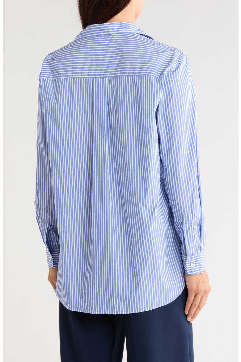 Joedy Striped Cotton Boyfriend Shirt, Alternate, color, BLUE STRIPE